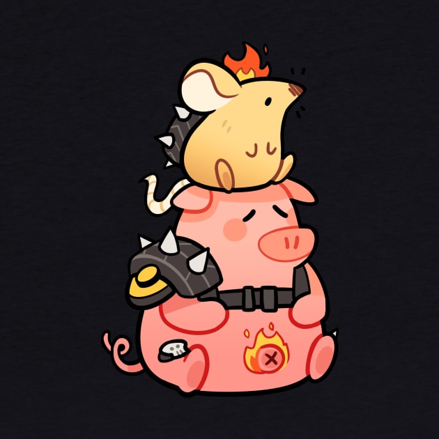 Junkrat N Roadhog by giraffalope